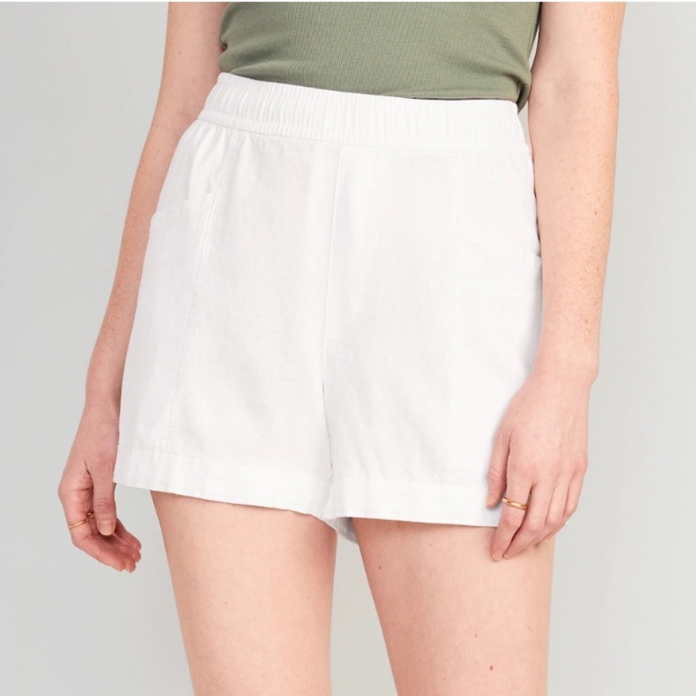 NWT Old Navy High Waisted Linen Blend Shorts